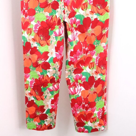 Worthington Women's 12 (M/8) 90's Y2K Colorful Floral Resort Cropped Capri Pants - Picture 6 of 9